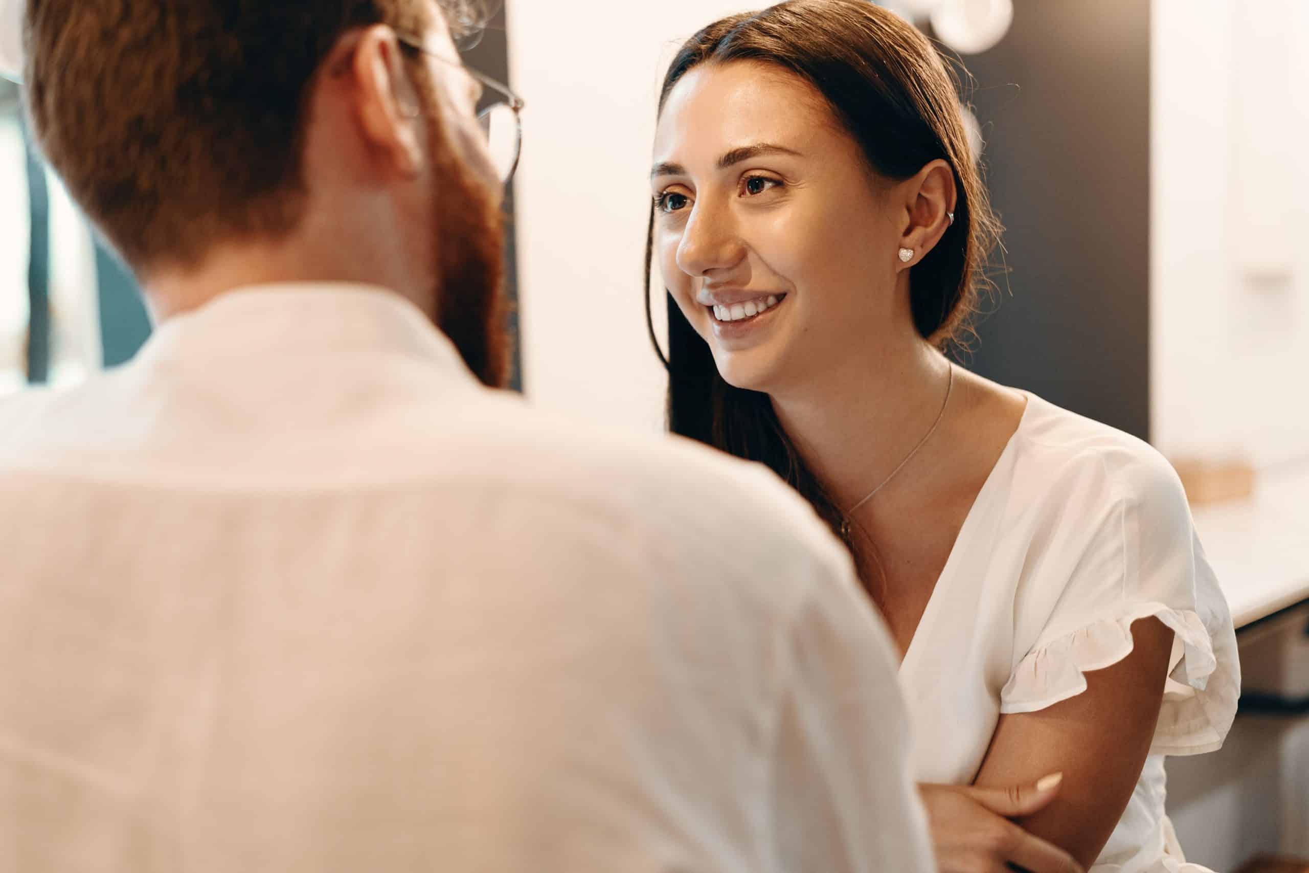 couple talking about mommy makeover